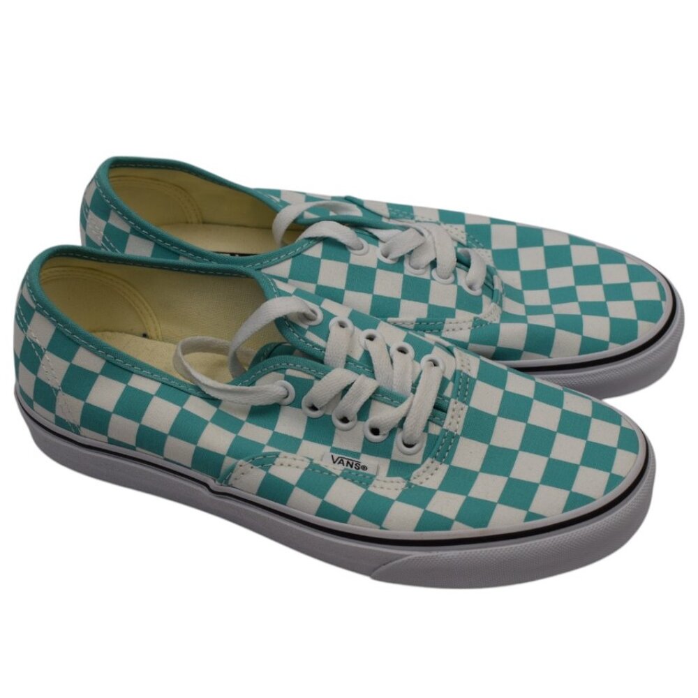 VANS Authentic Aqua Checkerboard Unisex Casual Classic Shoe Hipster Grunge